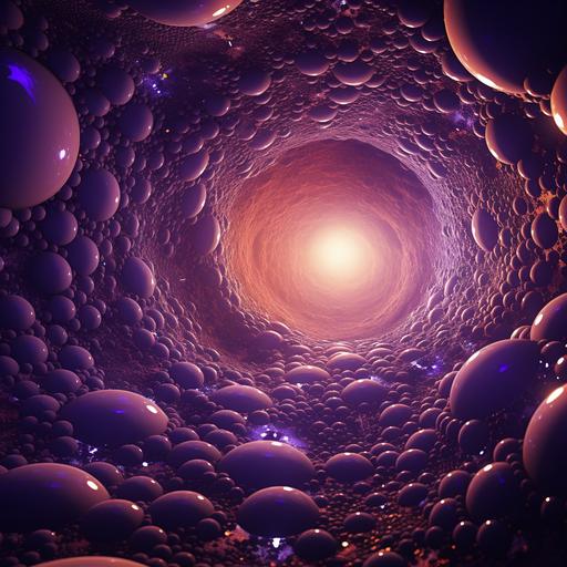purple, bubble, honeycomb, space, wormhole