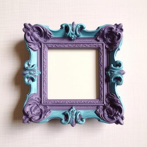 purple cream & teal colored mock up picture frame just one picture frame in the image