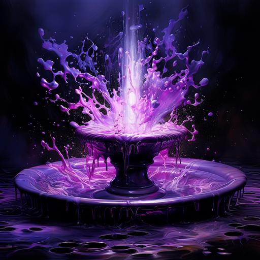 purple fountain abstract, digital art