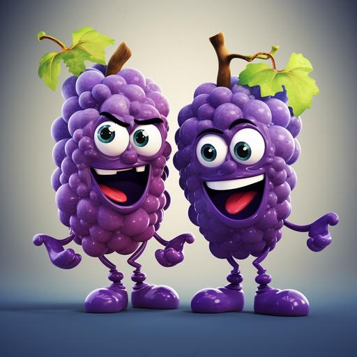 purple grapes cartoon characters