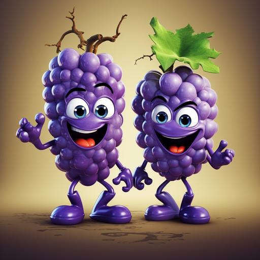 purple grapes cartoon characters