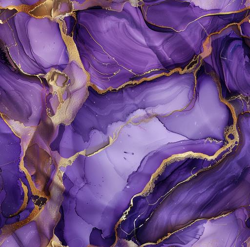 purple marble tile with gold paint, in the style of fluid and organic forms, serene ink paintings, abstraction-création --tile --ar 128:127