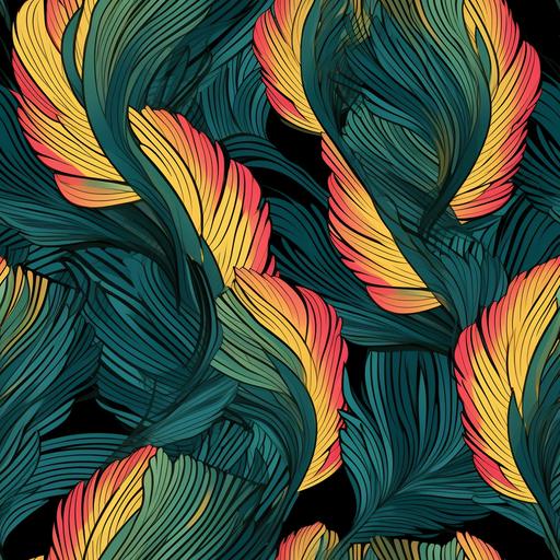 quetzal plumage art deco design --tile