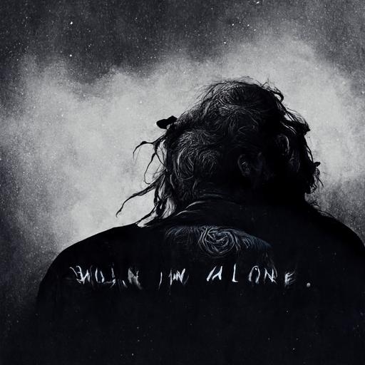 post malone-when im alone album cover, 8k wallpaper,sadness,black