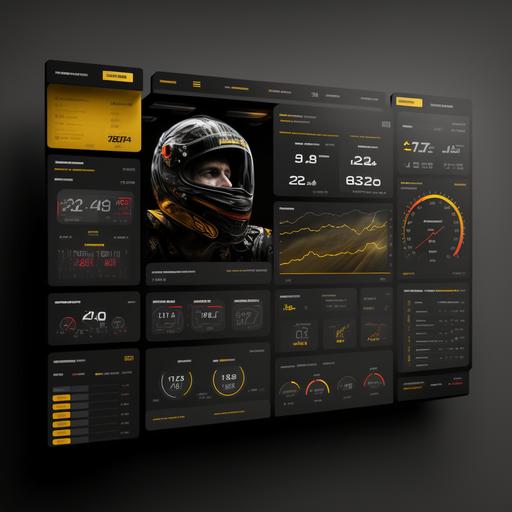 racing UI dashboard motorsports web