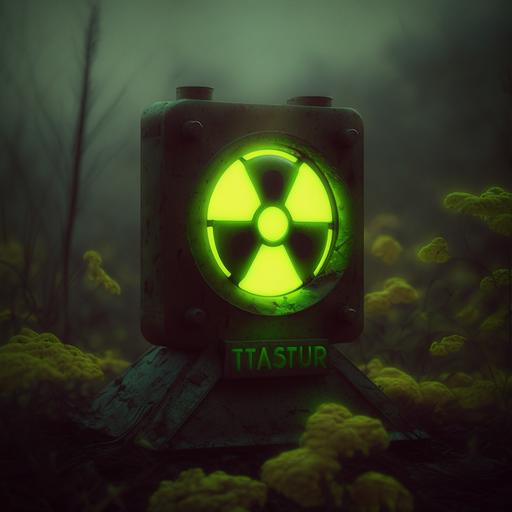 radioactive sign glows with a poisonous green glow, logo, minimalism, octane render, cinematic, Akira Toriyama, Akihiko Yoshida, Amei Zhao, photorealistic, lightrays, Andrew Wyeth, unreal engine, Rendered in Cinema4D, 8k, 3d, cinematic, directed at the camera