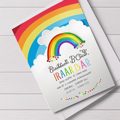 rainbow Birthday Invitation | rainbow Birthday Invitation |rainbow Party Invite