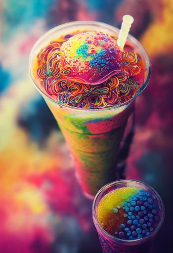 rainbow boba tea, Intricate detail, Hyperdetailed —ar 9:16 --test --creative --upbeta