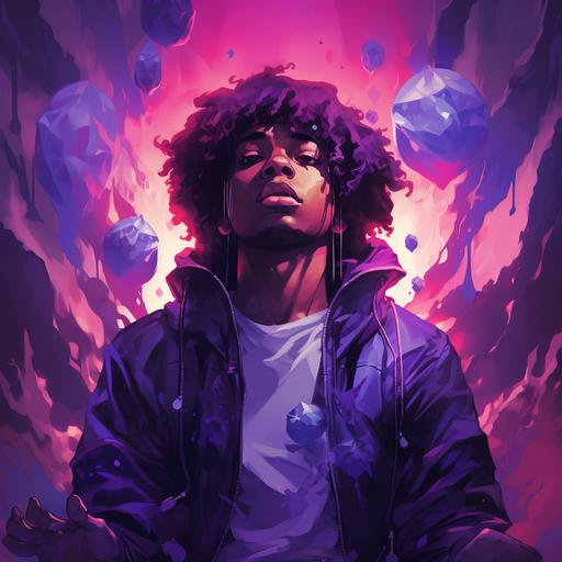 rap artist album cover for a song called amethyst