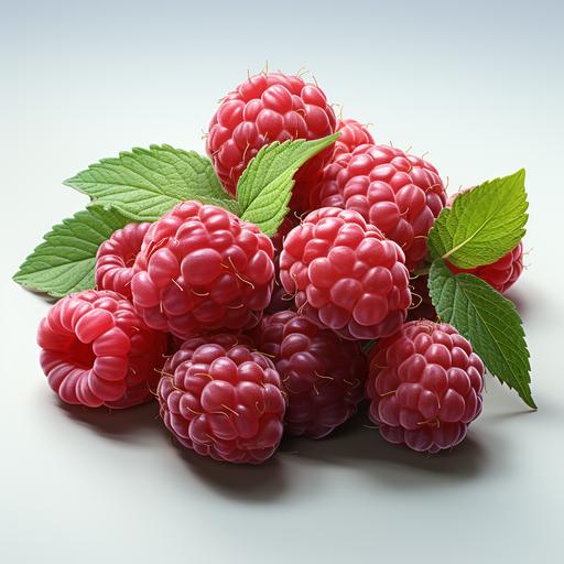 raspberry, cartoon, white background --s 750