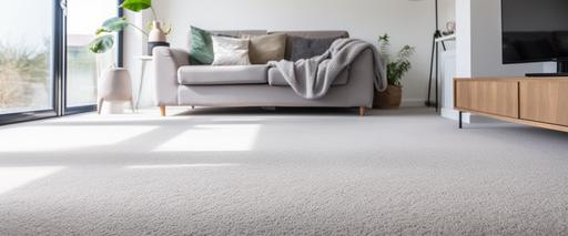 real photo shot, a modern american living room with full light grey carpet, focused on the carpet, shot is using a Nikon camera, window light, high quality photo, the overall soft and bright --v 5.2 --ar 12:5