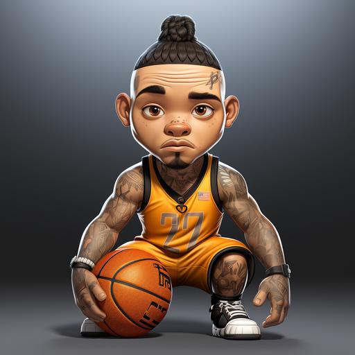 realistic cartoon exotic bully basketball player --s 250