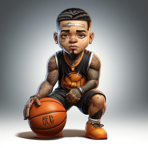 realistic cartoon exotic bully basketball player --s 250