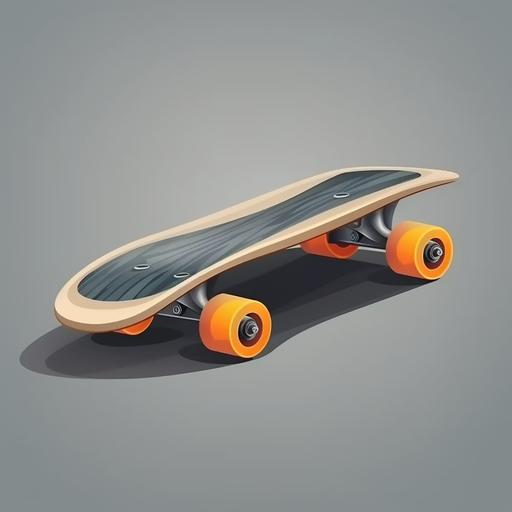 realistic cartoon skateboard side profile --v 5.0 --s 50