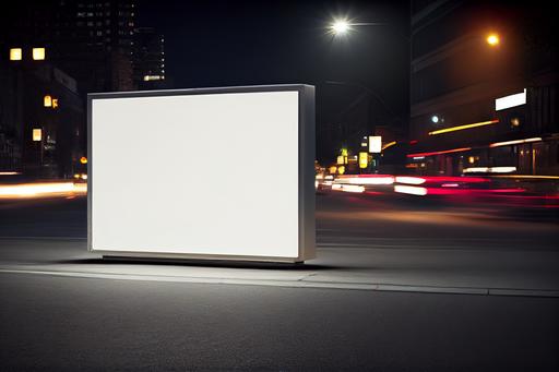 realistic cinematic photography. Mockup horizontal blank white sign at the highway, New York night traffic lights --ar 3:2 --q 2 --upbeta --v 4 --s 750