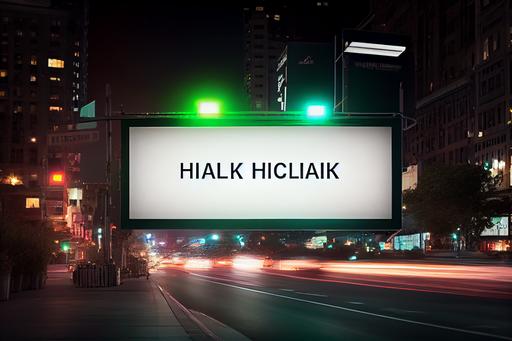realistic cinematic photography. Mockup horizontal blank white sign at the highway, New York night traffic lights --ar 3:2 --q 2 --upbeta --v 4 --s 750