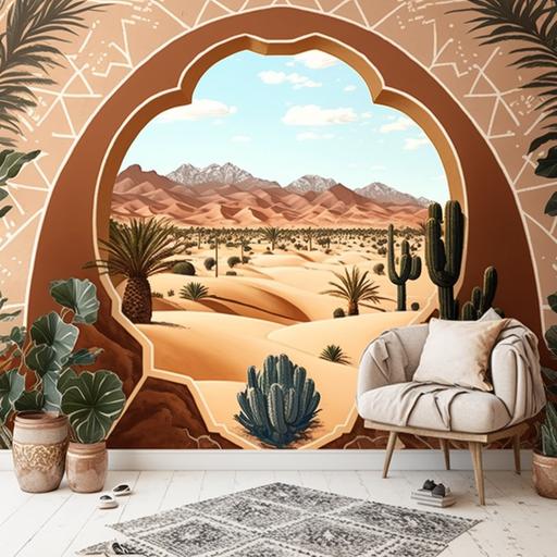 realistic magic world of morocco landscape pattern --v 4