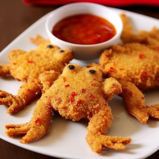 recipe for froggy legs: Ingredients: - 8-12 pairs of froggy legs - 1 cup all-purpose flour - 1 teaspoon salt - 1/2 teaspoon black pepper - 1/2 teaspoon paprika - 1/4 teaspoon cayenne pepper (optional, for added heat) - 2 eggs - 1/4 cup milk - Vegetable oil, for frying - Lemon wedges, for serving - Fresh parsley, for garnish (optional) Instructions: 1. In a shallow dish, combine the flour, salt, black pepper, paprika, and cayenne pepper (if using). Mix well. 2. In a separate bowl, whisk together the eggs and milk until well combined. 3. Dip each froggy leg into the egg mixture, allowing any excess to drip off. 4. Roll the froggy leg in the seasoned flour mixture, making sure to coat it evenly. Set aside on a plate and repeat with the remaining frog legs. 5. Heat vegetable oil in a deep frying pan or skillet to a temperature of 350°F (175°C). 6. Carefully place the coated frog legs into the hot oil, a few at a time, ensuring they are not overcrowded. Fry them for about 3-4 minutes per side until golden brown and crispy. 7. Use a slotted spoon or tongs to transfer the cooked froggy legs to a paper towel-lined plate to drain excess oil. 8. Repeat the frying process with the remaining froggy legs. 9. Once all the froggy legs are cooked and drained, arrange them on a serving platter. 10. Serve the froggy legs hot, accompanied by lemon wedges for squeezing over the meat. 11. If desired, garnish with fresh parsley for an added touch. 12. Enjoy the froggy legs as a delicious appetizer or main course! , In the style of instagram --v 5.1