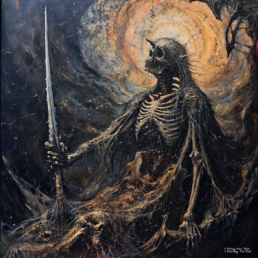 record album cover art:: the cover of the premier record album by Norwegian Death Metal band 