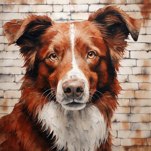 red brick border collie