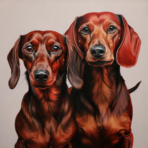 red dachshunds