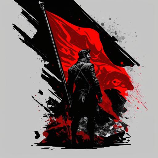 red flag, communism, anarchy, black flag, war, russia