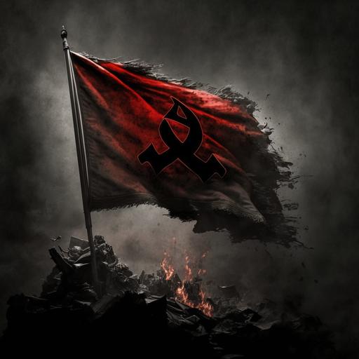 red flag, communism, anarchy, black flag, war, russia