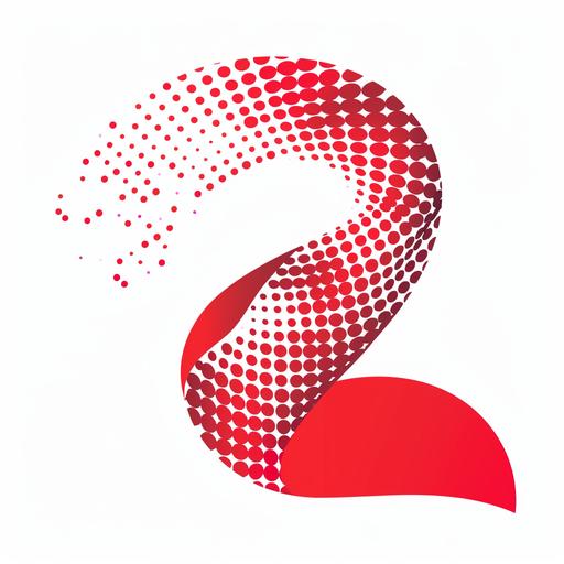 red ribbon dots logo --v 6.0