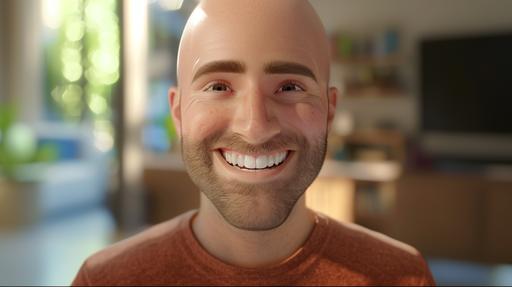 regular smile, pixar 3d animation --ar 16:9