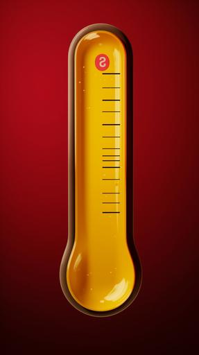 remake the image of this thermometer  Yellow background --ar 9:16 --v 5 --q 2 --s 750