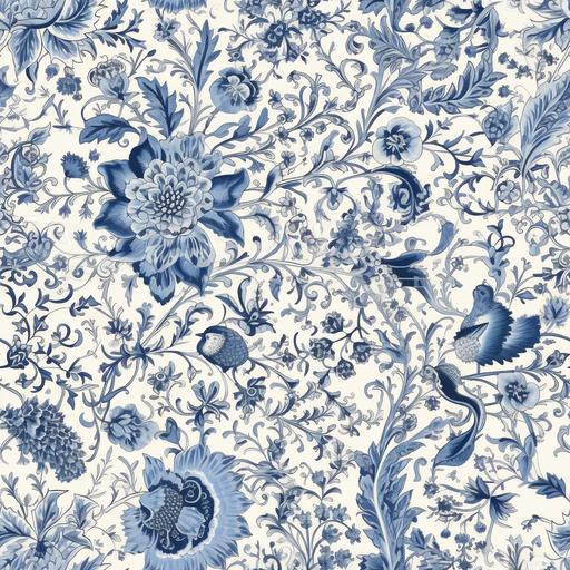 repeating pattern Dior Wallpaper with Morocco word and arabic flower blue toile de jouy --s 750 --v 5.0 --tile