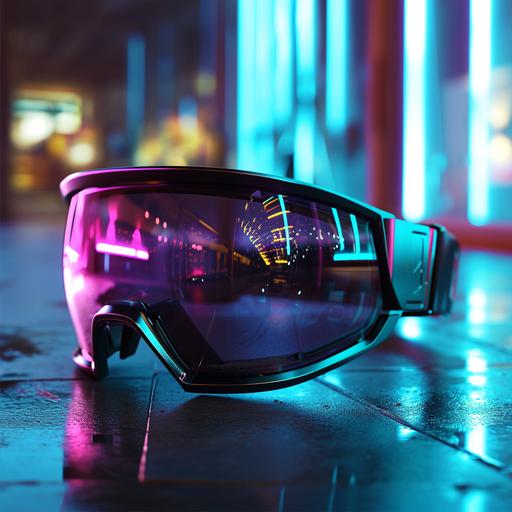 retro futuristic cyber sunglasses assets from front and 3/4 profile --v 6.0