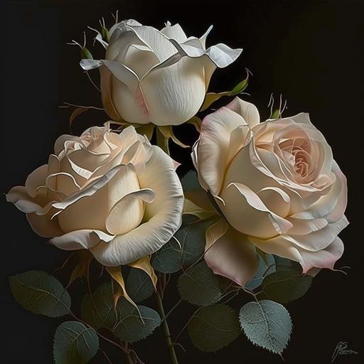 rosas blancas, hermosas, 16k, para mi novia