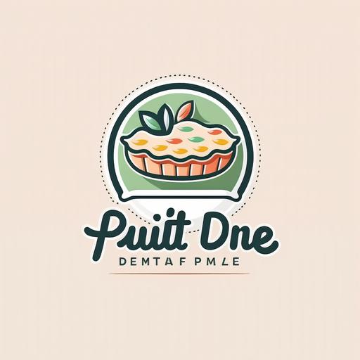simple cute pie logo desne, flat logo without text, vector, company logo