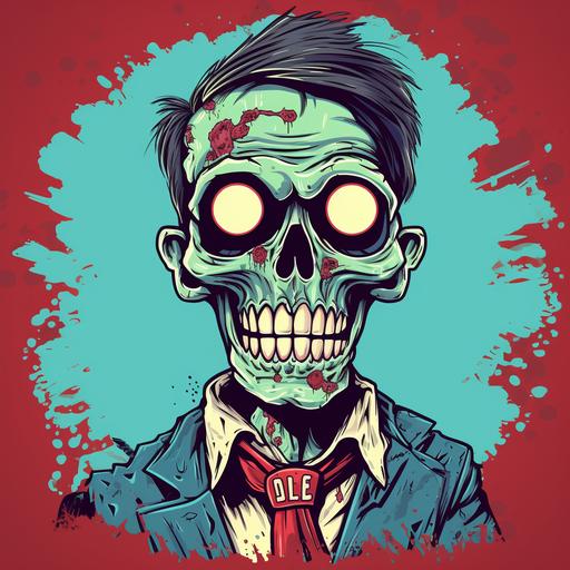 Missing required word This channel requires you to use one of the following words in your prompts: Zombie skeleton cartoon character using retro color scheme in bold vector outline style, hand drawn, intricate details, cinematic lighting, adire --uplight --v 5.2