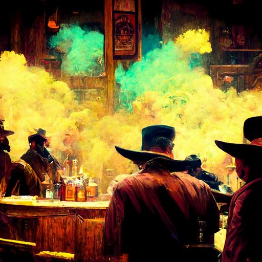 saloon,cowboys,whiskey,guns,high noon,shooting,hot color