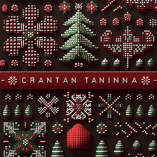 scandinavian christmas patterns , Eads pin dot pixel art intricate , hd , 3d , octane render , up lighting , strobe lights pixel art --v 4 --q 2 --v 4