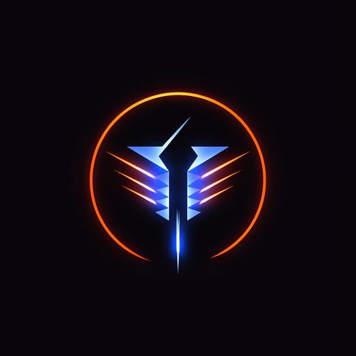 sci-fi electric plumage logo, minimal --v 5.2 --style raw