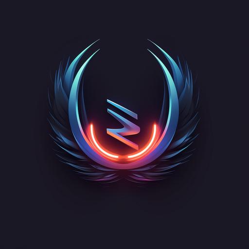 sci-fi electric plumage logo, minimal --v 5.2 --style raw