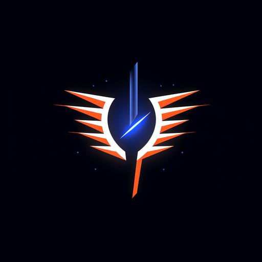 sci-fi electric plumage logo, minimal --v 5.2 --style raw