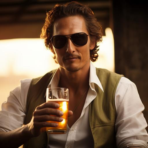 Matthew McConaughey sunglasses beer meme