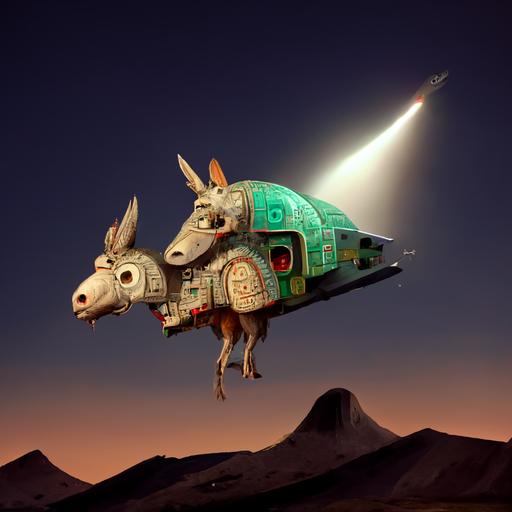a Mexican donkey spaceship