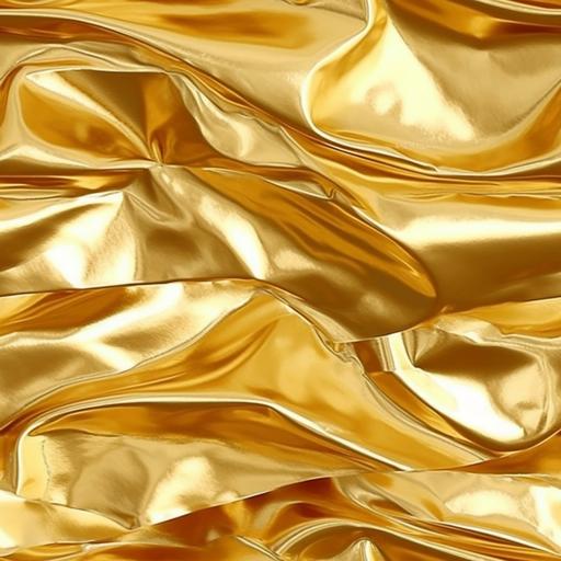 seamless golden foil paper wallpaper, metalic reflection, detailed, hyperrealistic, --tile --v 5.1 --q 5
