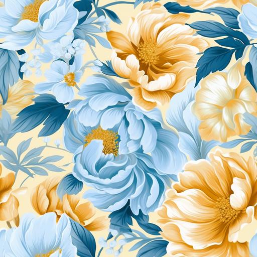 seamless patern for fabric satin, water color floral painting, use mijello water color gold class mission shade, W612, W551, W541,W558, W535, W544, W539 --tile