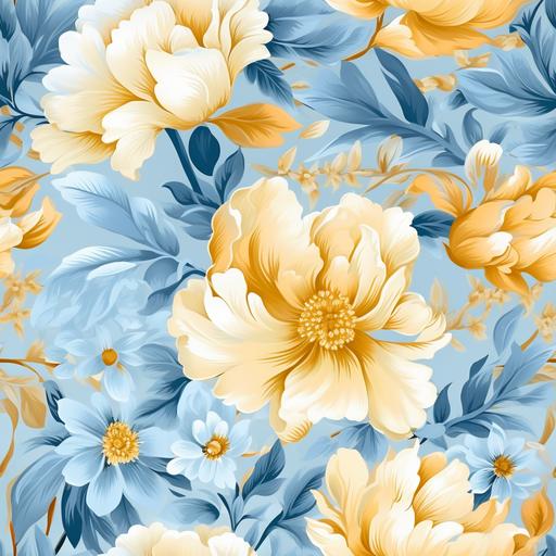 seamless patern for fabric satin, water color floral painting, use mijello water color gold class mission shade, W612, W551, W541,W558, W535, W544, W539 --tile