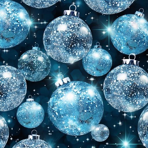 seamless repeating texture, blue and silver Christmas, sparkling, glittering