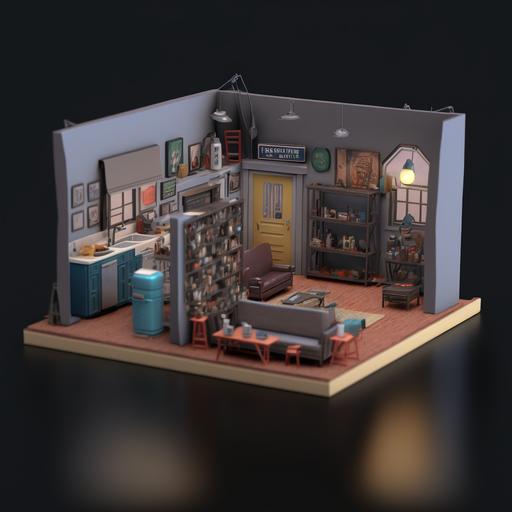 , set diorama, model 3d box, cinematic, ultra realistic, 4k