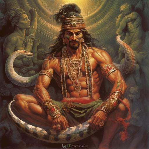 shiv ji, strong and kind. Snake around neck