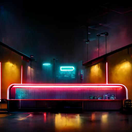 shop,scifi,neon sign, glass, cafe,volumetric lighting, ultra-realistic, intricate details, extremely detailed photorealistic, hyper-detailed
