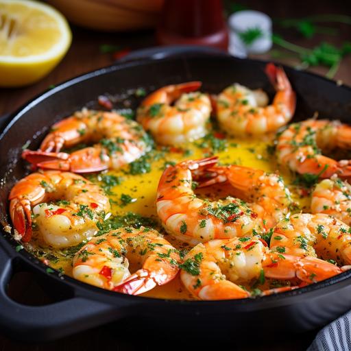 shrimp baked in butter with garlic